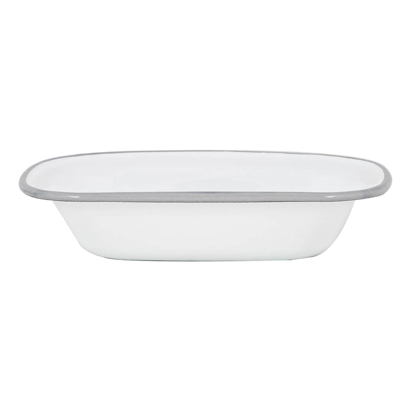 20cm White Enamel Pie Dish - By Argon Tableware