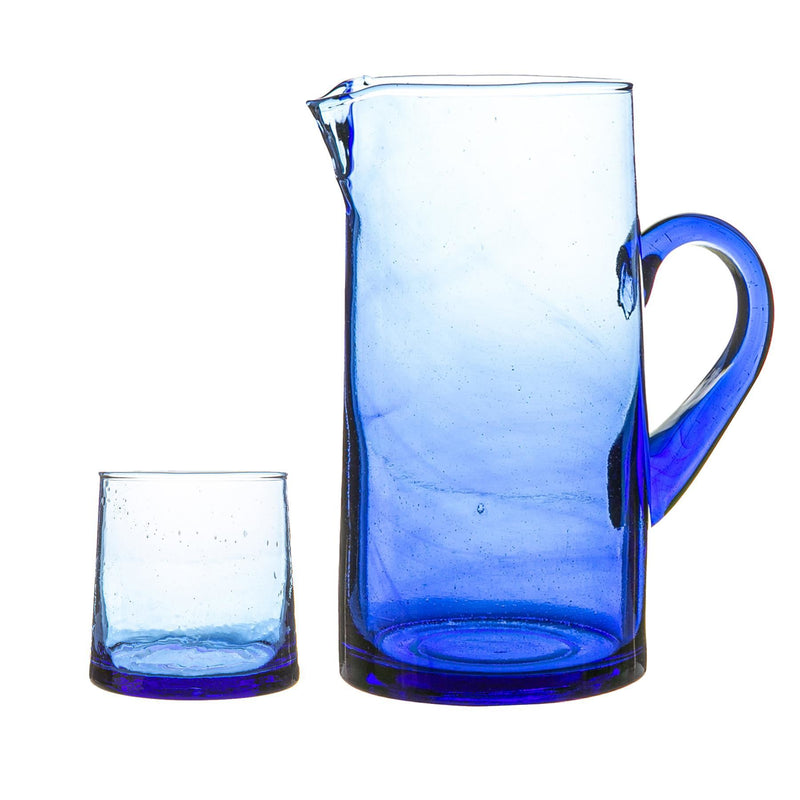 7pc Merzouga Recycled Jug & Tumbler Glasses Set - By Bormioli Rocco