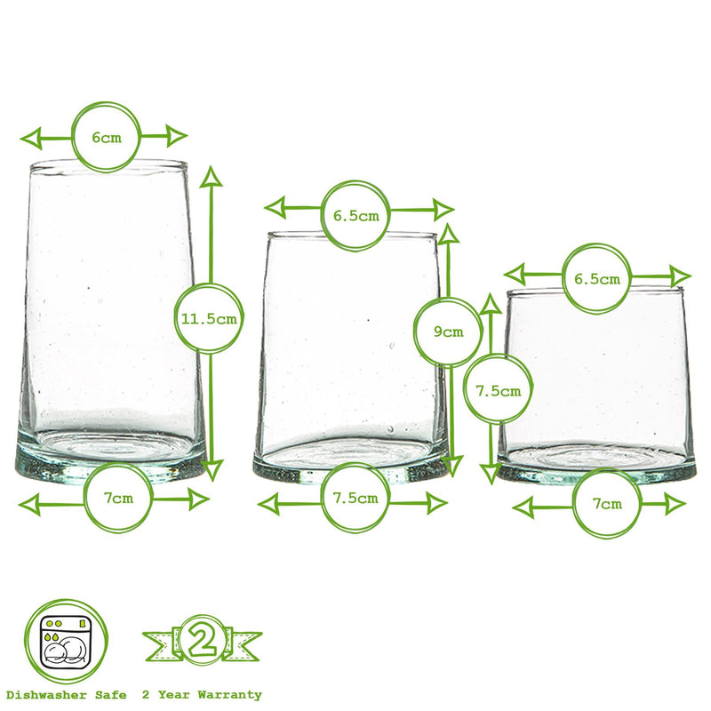 20pc Recycled Glassware Set - By Nicola Spring