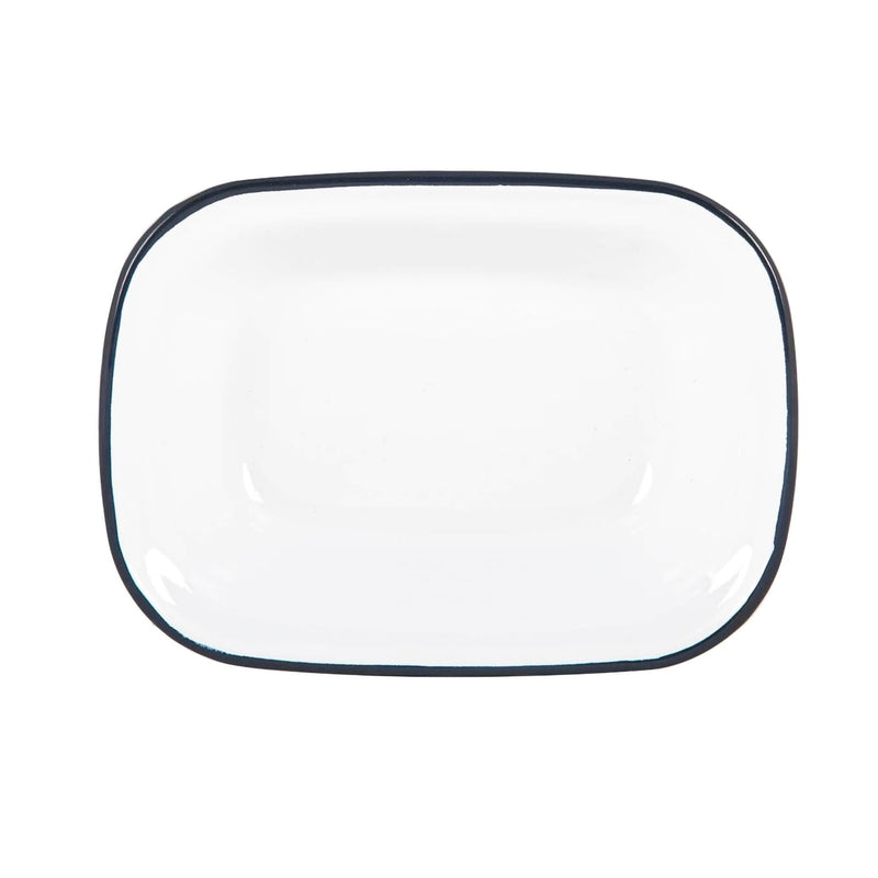 20cm White Enamel Pie Dish - By Argon Tableware