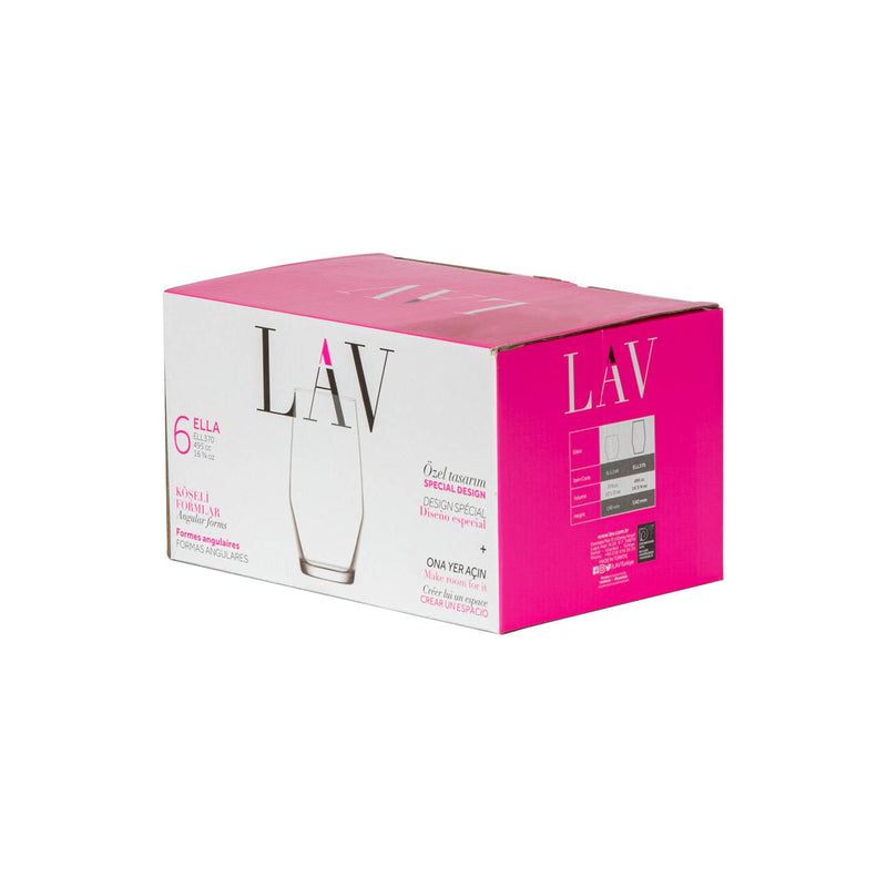 495ml Ella Highball Glasses - Pack of Six - By LAV