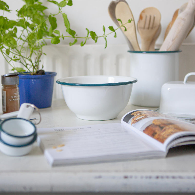 White Enamel Mixing Bowl Set - By Argon Tableware