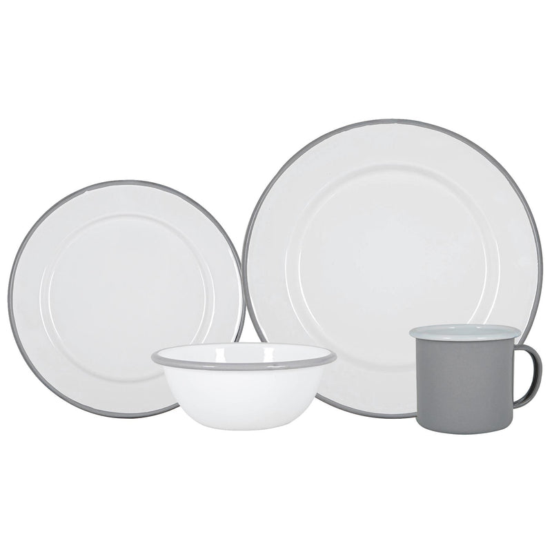 16pc Enamel Dinnerware Set - By Argon Tableware