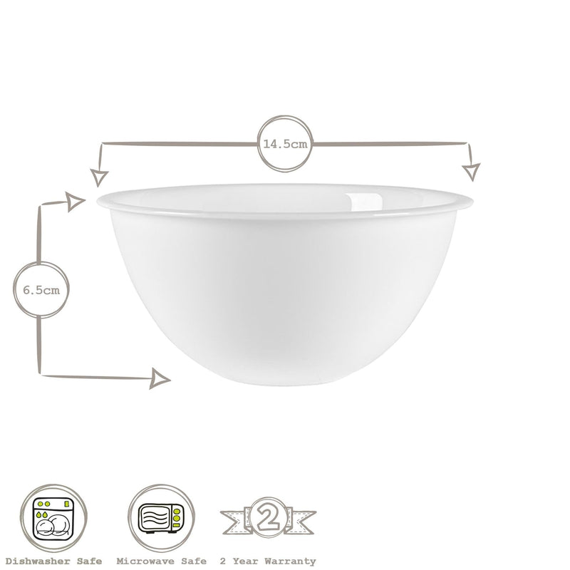 530ml White Easy Glass Mixing Bowl - By Bormioli Rocco