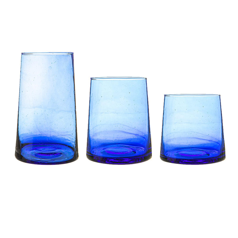 18pc Merzouga Recycled Tumbler & Highball Glasses Set - By Nicola Spring