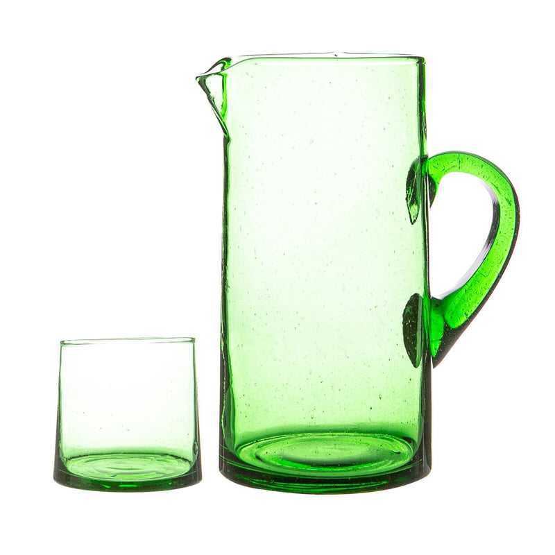 7pc Merzouga Recycled Jug & Tumbler Glasses Set - By Bormioli Rocco