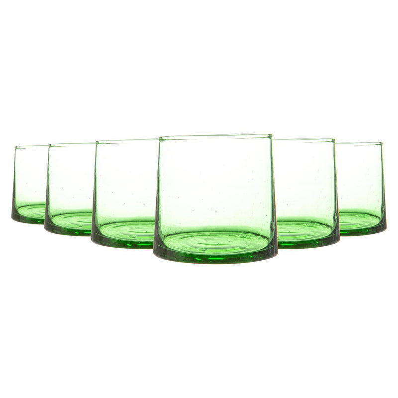 200ml Merzouga Recycled Glass Tea Light Holders - Pack of Six - By Nicola Spring