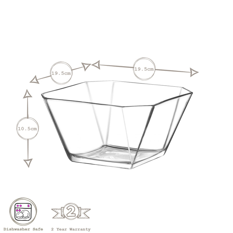 19.5cm Karen Stacking Glass Serving Bowl - By LAV