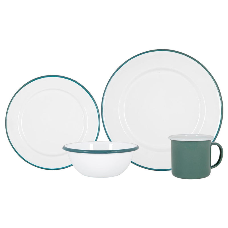 16pc Enamel Dinnerware Set - By Argon Tableware