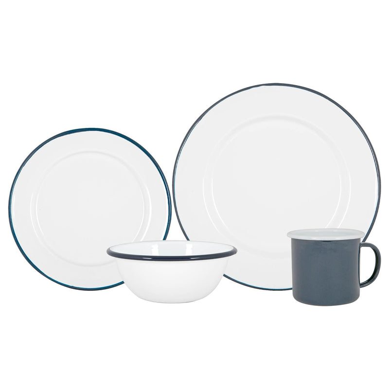 16pc Enamel Dinnerware Set - By Argon Tableware