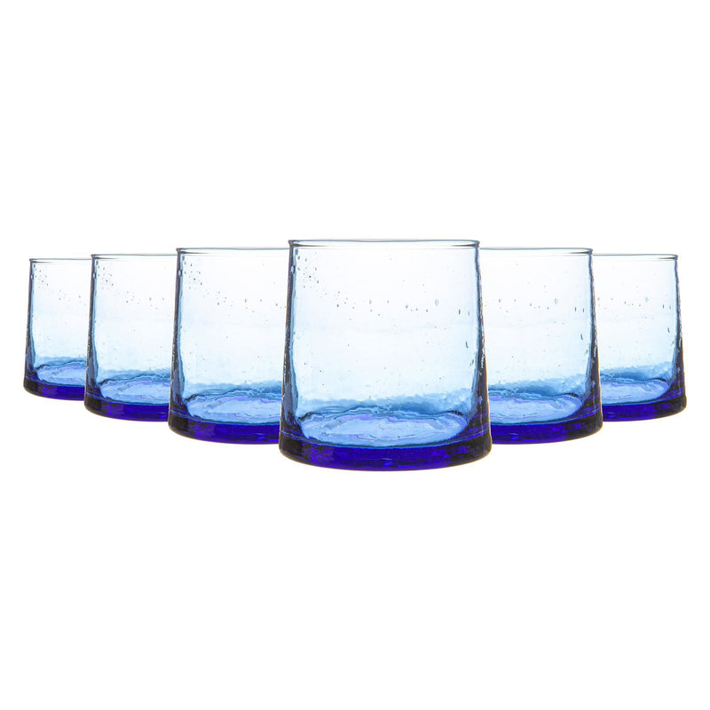 200ml Merzouga Recycled Glass Tea Light Holders - Pack of Six - By Nicola Spring