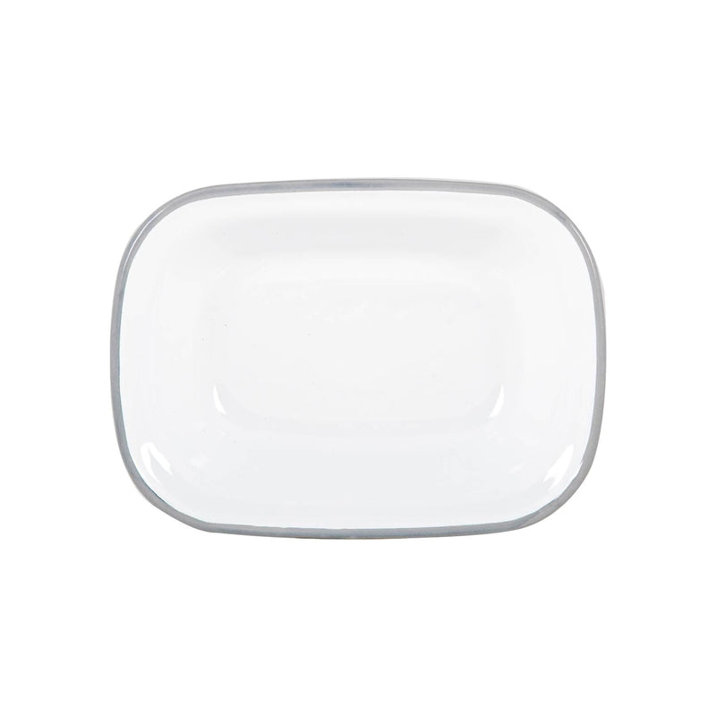 20cm White Enamel Pie Dish - By Argon Tableware